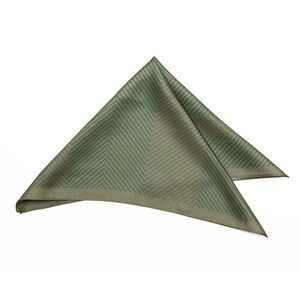 100% Silk Scarf with Geometric Print (Unisex neckerchief/pocket square)